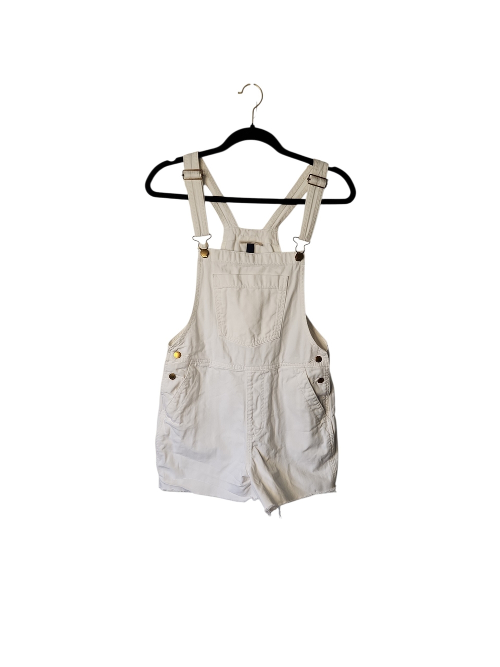 Universal Thread White Y2K Short Denim Overalls Classic Bib Front Romper Size 4